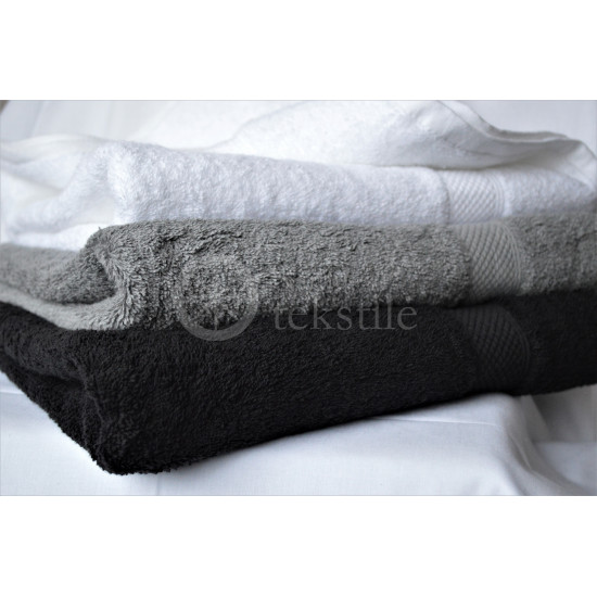 Cotton terry towel black